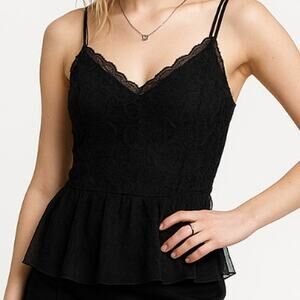 Y2K Vintage  Lace Camisole Sheer Spaghetti Strap Whimsygoth Coquette Val Mode